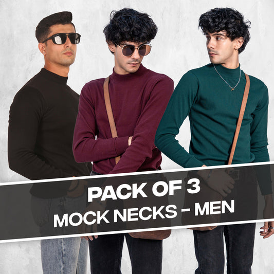 Pack of Three Mock Neck - Men