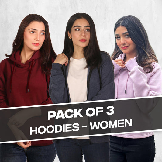 Pack of Three Hoodies - Women